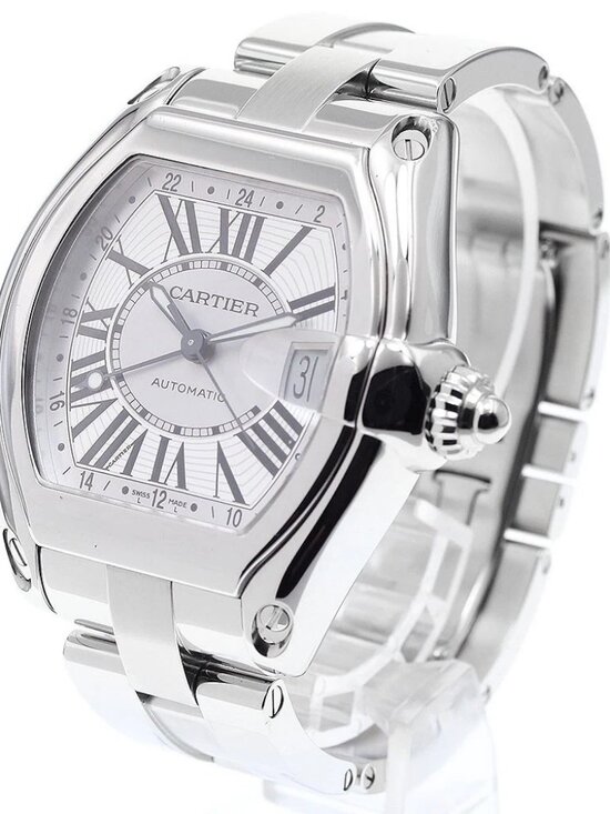 CARTIER Roadster XL W62032X6 GMT Silver Dial Automatic Men\'s Watch main image 5